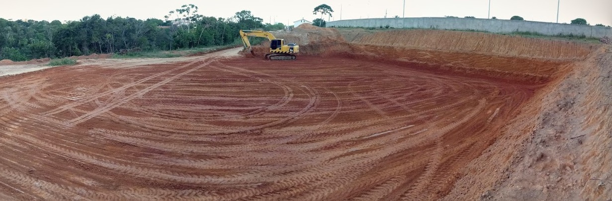 TERRAPLANAGEM PARA ETE CAÇADORES ESTÁ EM FASE DE CONCLUSÃO